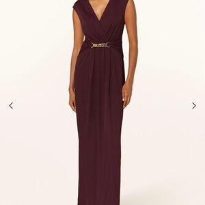 Ralph Lauren Elegant Burgundy Maxi Dress